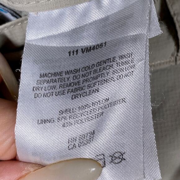 Columbia Mens Shorts Tan 100% Nylon Field Gear Pockets Medium - Picture 4 of 14